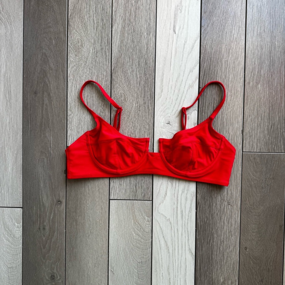 Solid & Striped Harley Bikini Top Ruby | Size: La… - image 1